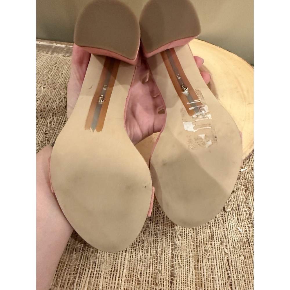Sam Edelman Womens Yaro Ankle Strap Pink Rose Suede Block Heel‎ Sandal Sz-9 - Picture 10 of 11